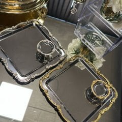 6'lı Çelik Tepsi ve Lokumluk Seti