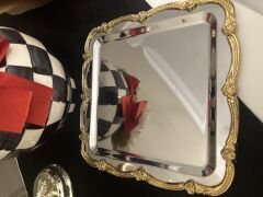 Tek kişilik çelik kaplama sunum tepsisi