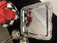 Tek kişilik çelik kaplama sunum tepsisi