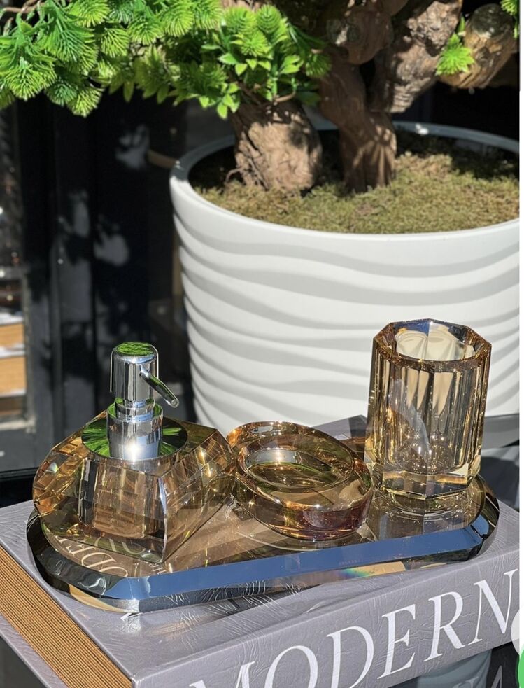 İthal Amber rengi Banyo Seti