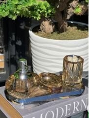 İthal Amber rengi Banyo Seti