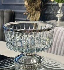 gümüş kaplama kristal sunum kasesi