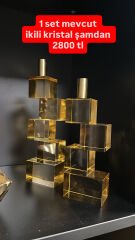 ikili kristal şamdal