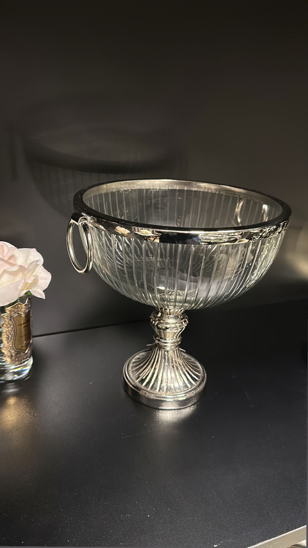 halka kulplu ayaklı kase