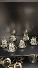 gold bordürlü rio çay seti