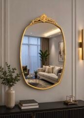 oval duvar aynası